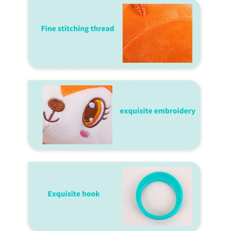 Interactive Baby Bed Hanging Decoration Toy Feature Squeaky Rattle Design For Sensory Play And Cognitive Growth