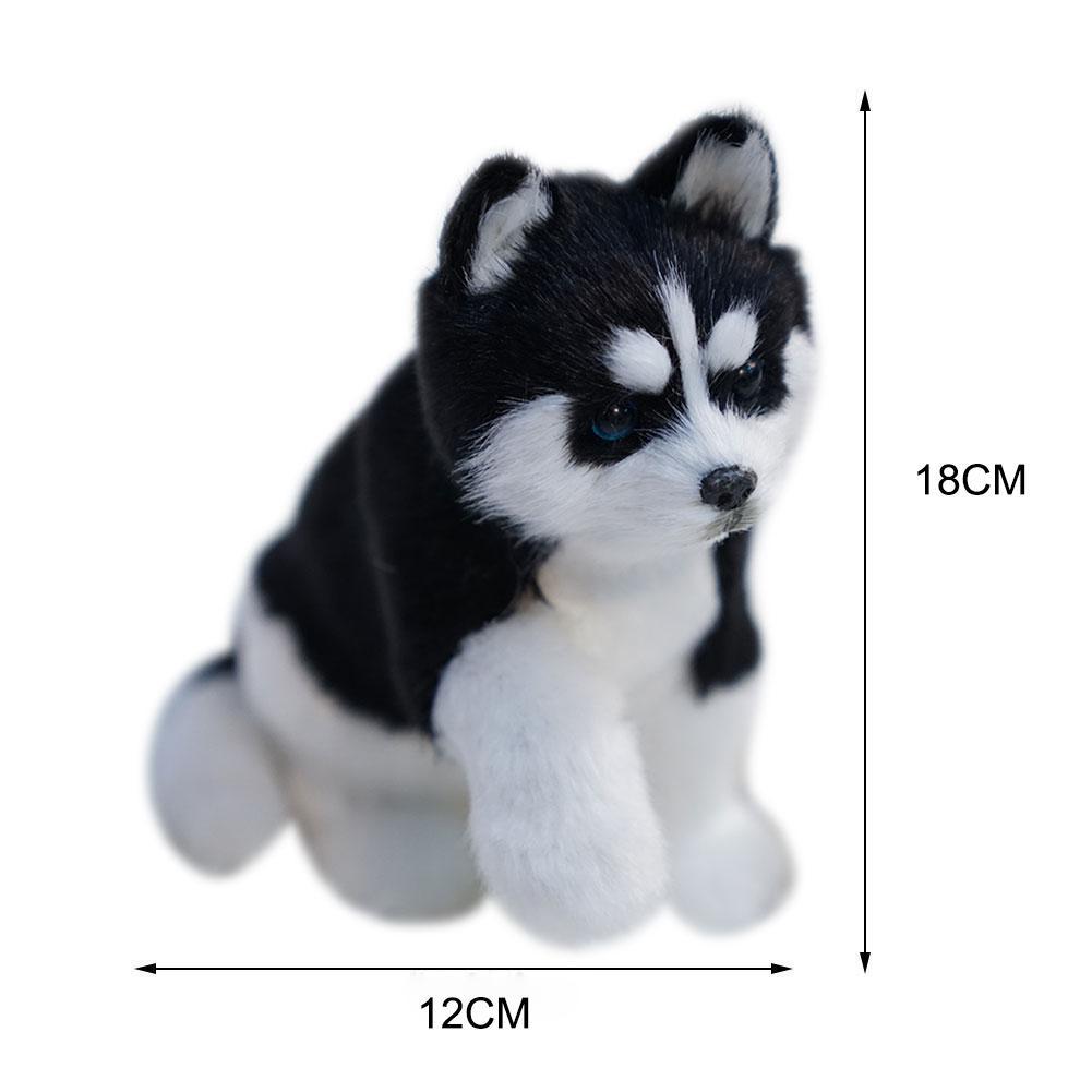 Realistic Husky Dog Simulation Toy Dog Puppy Lifelike Stuffed Companion Toy Pet Dog Handcrafted Husky Lifelike Dog Plush Toy
