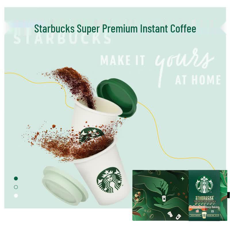 Starbucks 0 Sugar Premium Instant Black Coffee, 18-Count