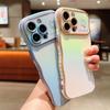 Suitable for iPhone17Promax Colorful Electroplating Mobile Phone Case Apple 16Pro/15 Side Love Wave Case