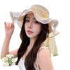 Wide-brimmed Straw Hat Breathable Beach Hat Sweet Sun Hat  for Summer Sun Protection