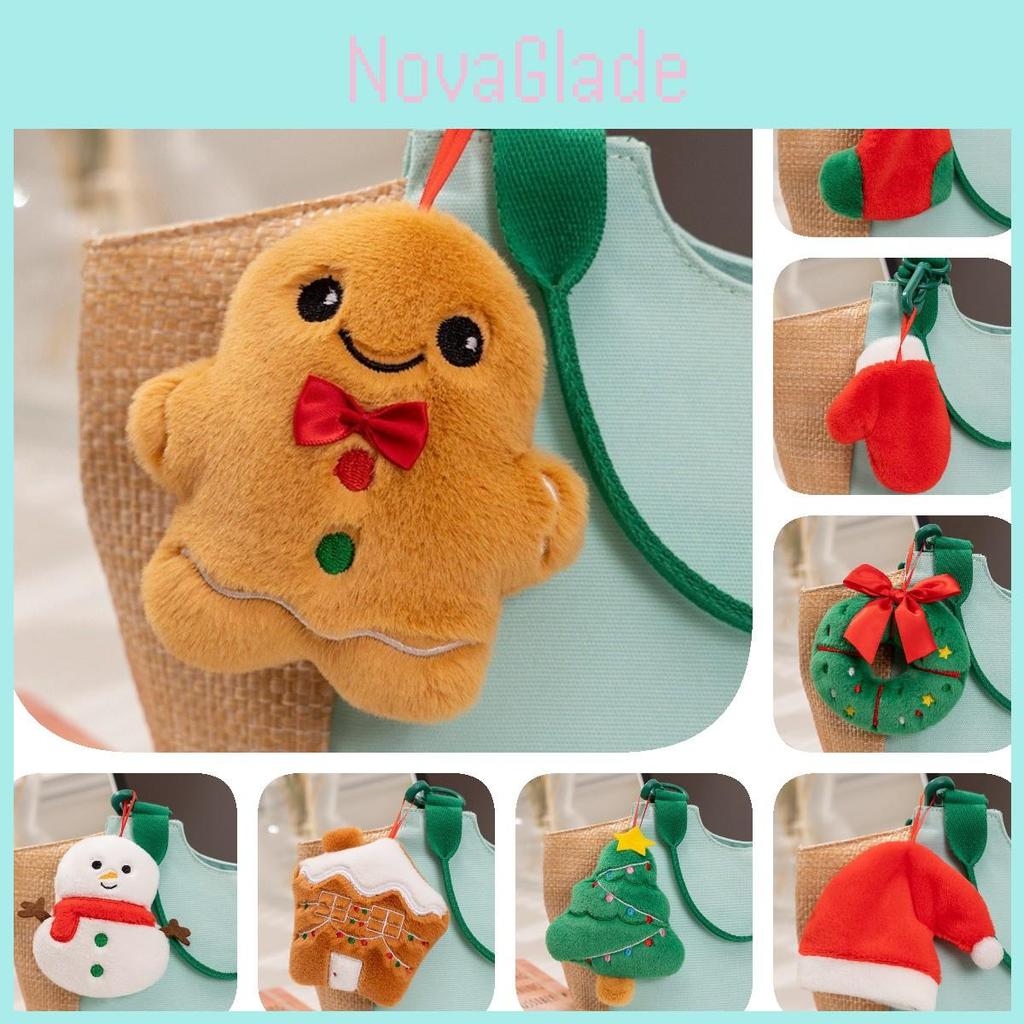 Adorable Plush Christmas Ornaments Collection Featuring Snowman Gingerbread Man Decor