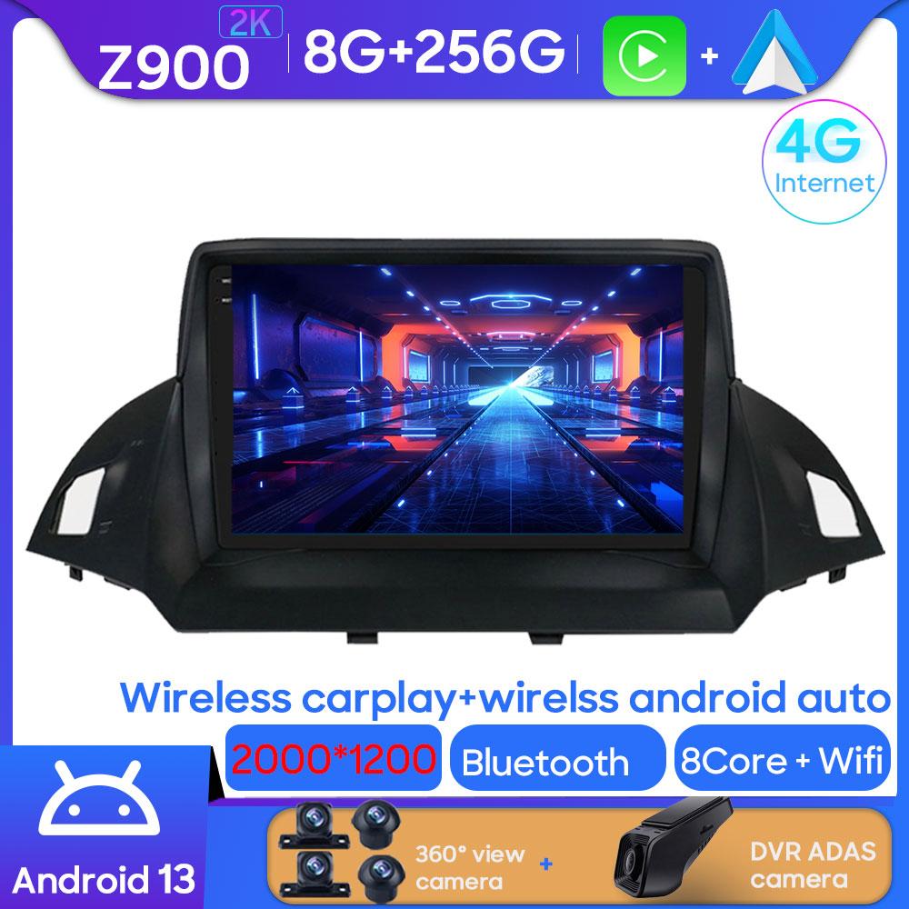 Android Multimedia For Ford Kuga 2 Escape 3 2012 - 2019 Car Stereo CPU Radio QLED Player Navigation Carplay Auto HDR 5G Dash BT