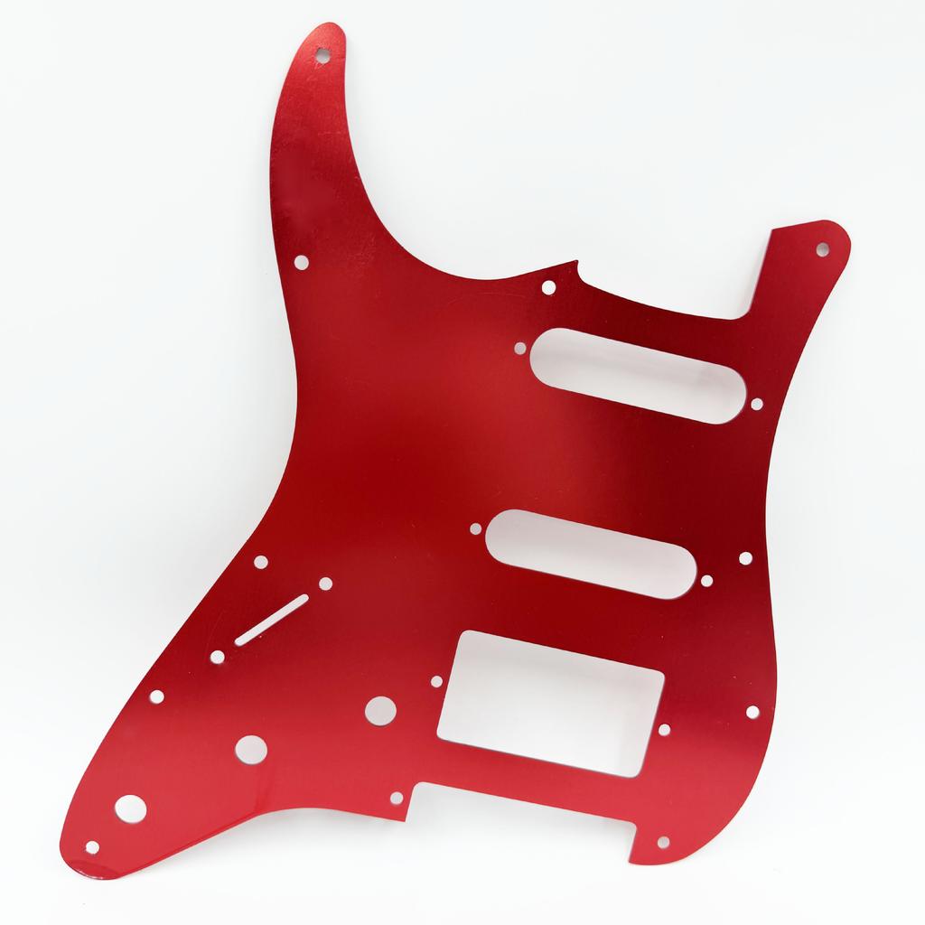 Hoogwaardig 1,5 mm dik Enkelzijdig Geborsteld Aluminiumlegering Paneel 11-gaats ST Elektrische Gitaar Pickguard SSH Decoratieve Pickguard