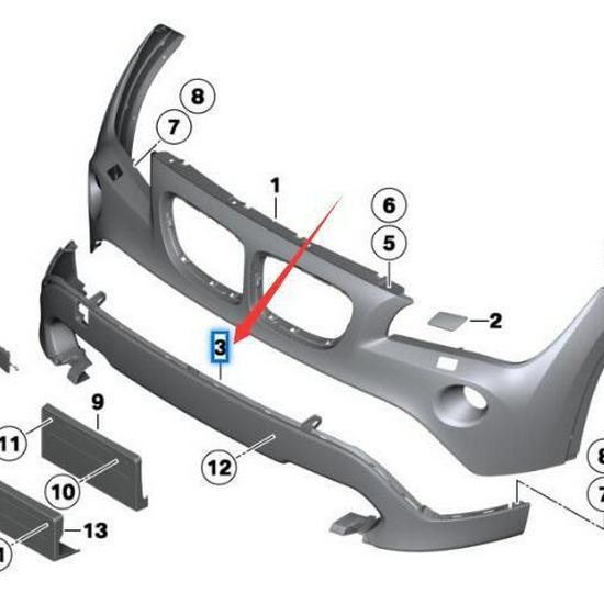 51117409128 Deflector de aer bară față pentru BMW X1 E84