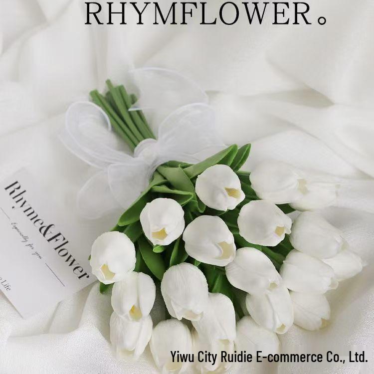 High-Quality Tulip Faux Flower Bouquet for Luxurious Indoor Decor