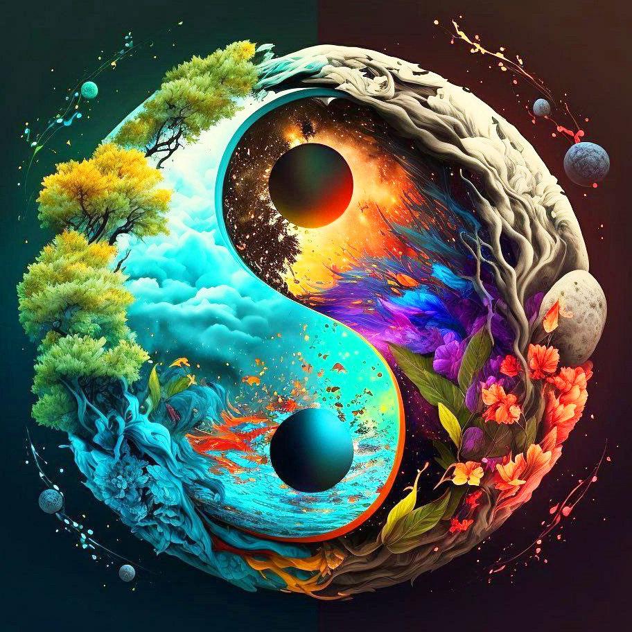 

Набор для алмазной живописи Тайцзи Подсолнух Полный квадрат Круглая мозаика Вышивка Инь Ян Пейзаж Домашний декор Full Round 20x20CM