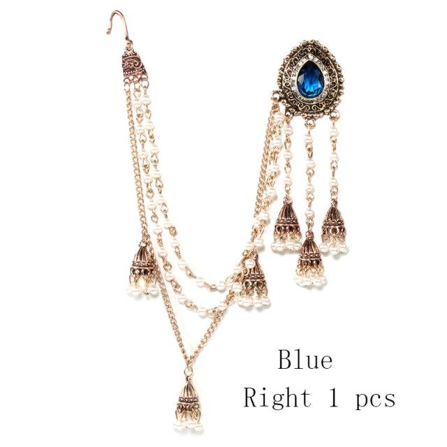 

Винтажные серьги с дворцовым жемчугом, серьги-звенья, головной убор, античное золото, серьги с кисточками и жемчугом для женщин, длинная цепочка, ювелирные изделия, подарок на вечеринку