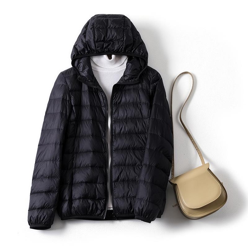 Anti-season Light Down Jacket Women's 2025 New Short White Duck Down Fashion Autumn and Winter Large Size Light Hooded Jacket