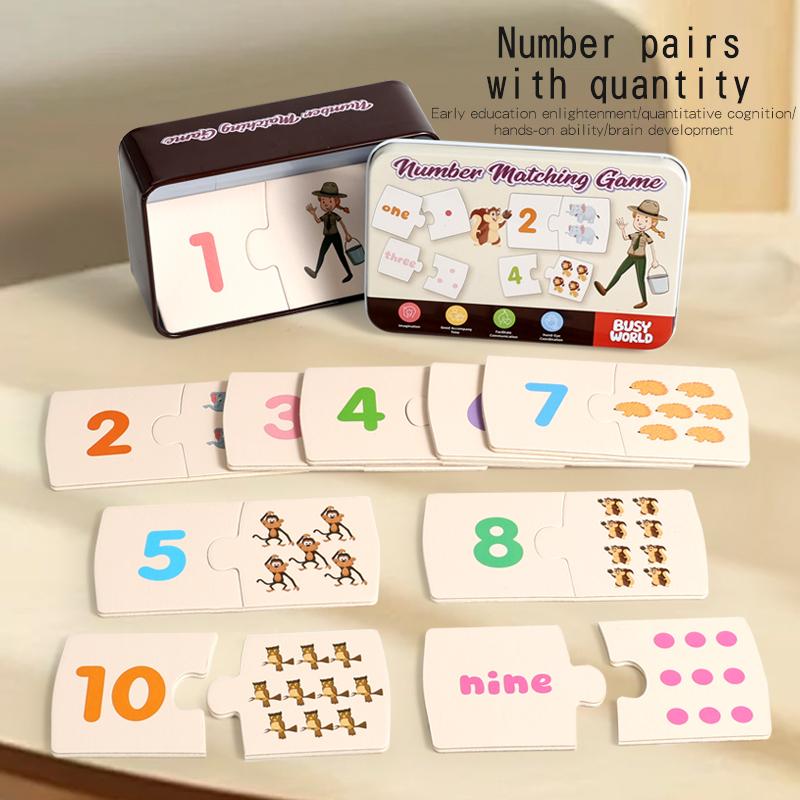 Pattern Matching Game Set - Early Puzzle Toy For Shape Recognition And Brain Development 3 Matching Set Options With Iron Box