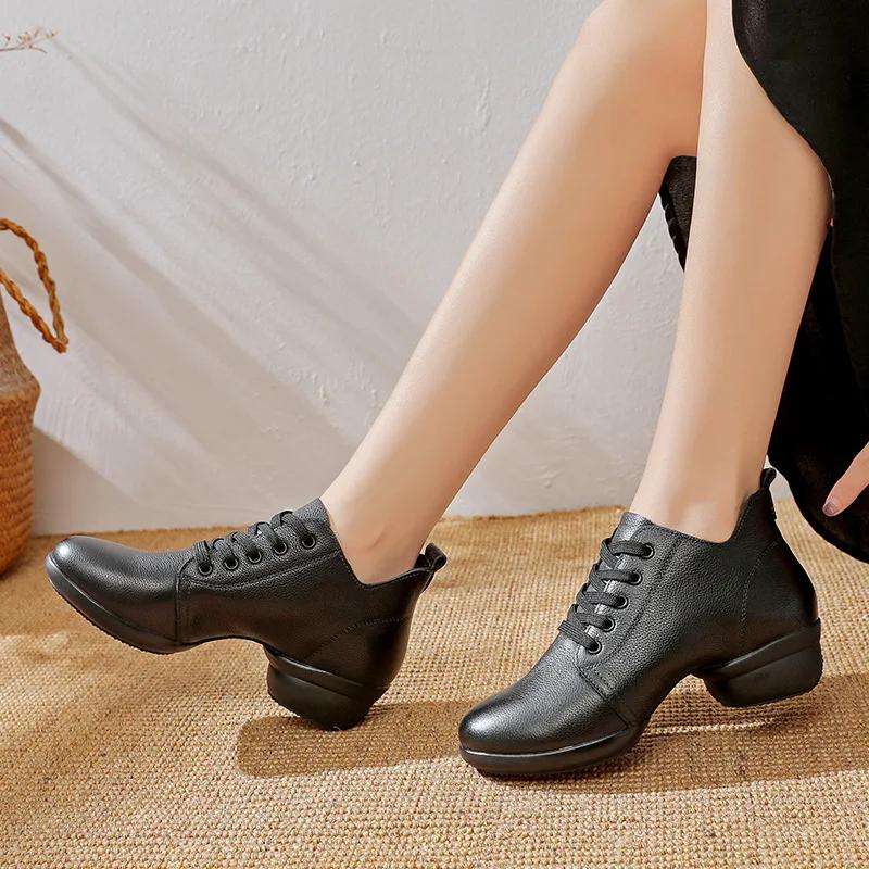 Women Modern Jazz Hip Hop Dance Shoes Trendy Athletic Sneaker Woman Sandals Comfy Running Girl Leather Shoes