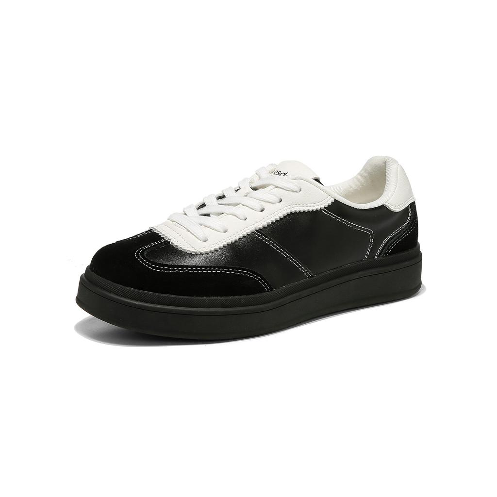 Augustine color matching German training shoes new spring black lace-up casual sports shoes retro board shoes