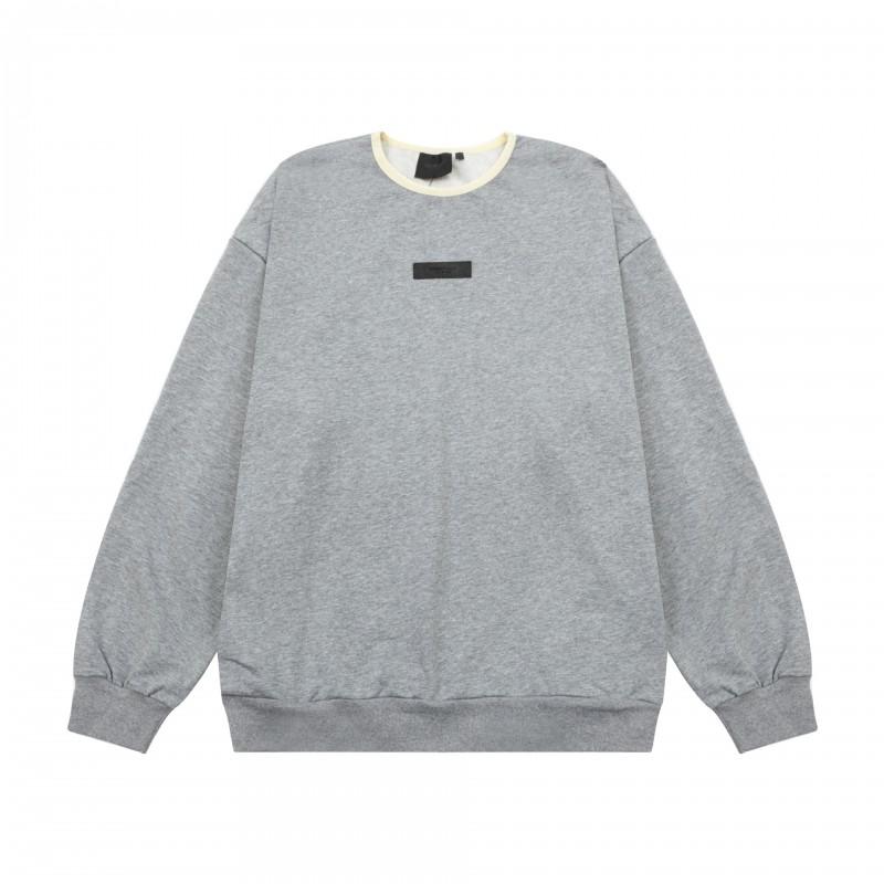 Unisex FOG Icon Double-Line Hoodie Cotton Warm Fleece Lined Crewneck Sweatshirt Winter Streetwear