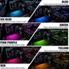 18 in 1 RGB LED Car Ambient Decoration Atmosphere Light Interior Acrylic Strip Light By App Control Decorative Lamp Universal
