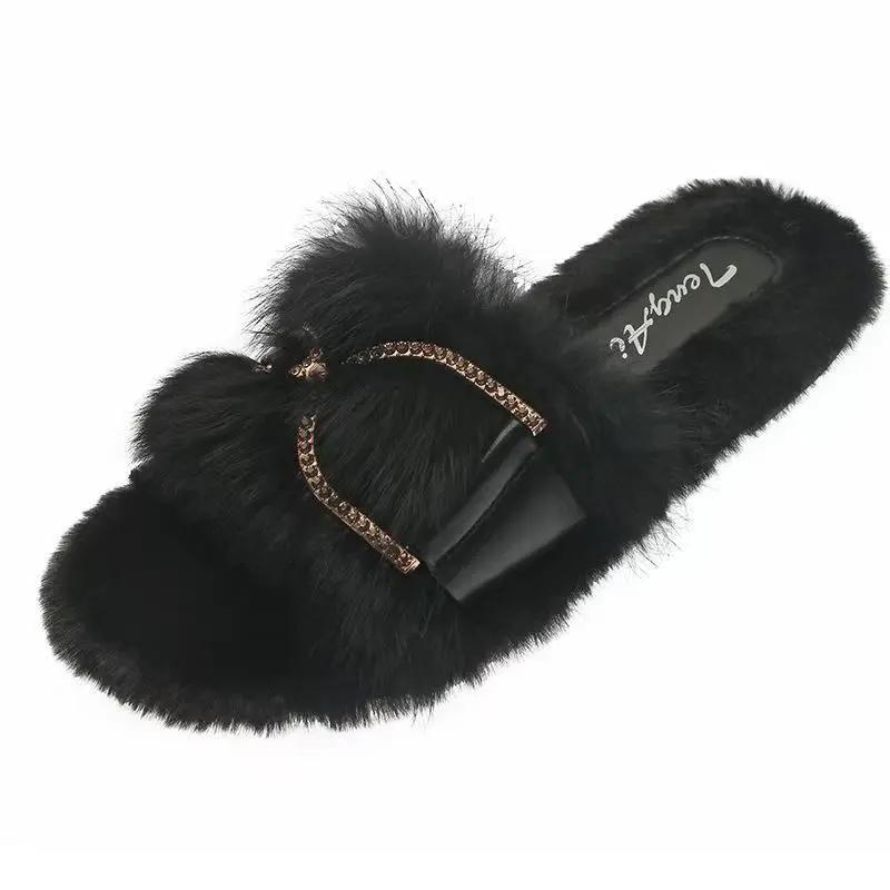 Fashion New Cute Women Autumn Winter Simple Fashion Comfort Loafers Women Casual Elegant Flat Versatile Soft Soled Slippers Slides Women