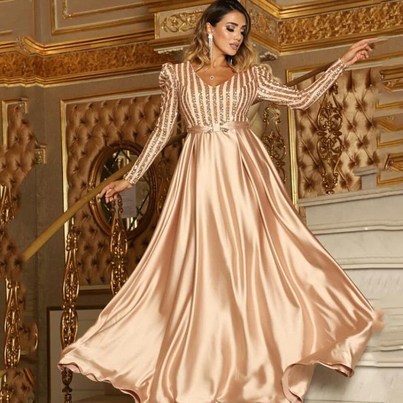 

Spring and summer new women s clothing collar pendulum dress, sexy long dress trailing banquet evening dress S хаки