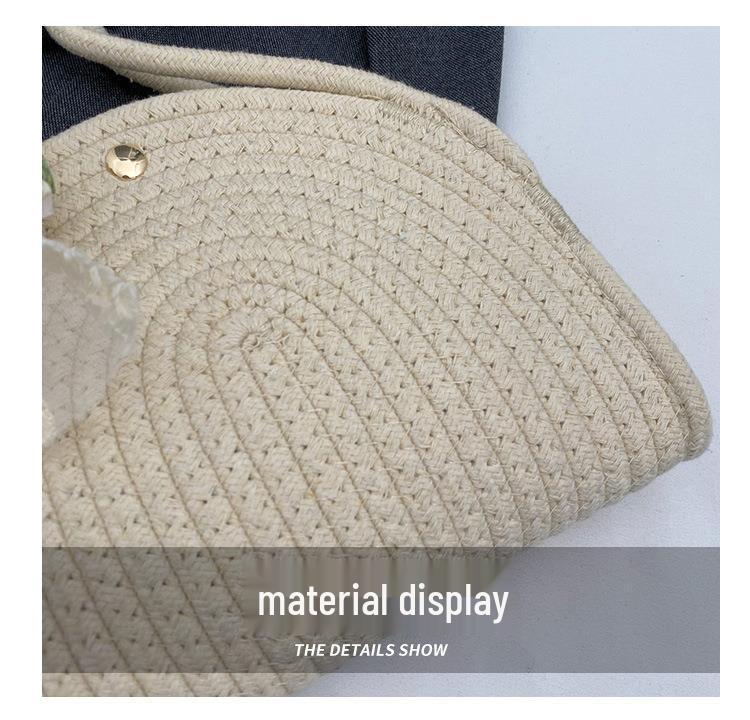 2025 Ladies' Cotton Rope Crossbody Phone Bag - Stylish Shoulder & Underarm Bag for Beach Vacation