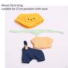 17cm Plush Doll Clothes Clothing Accessories Duck Suit Photo Props Stylish Cute