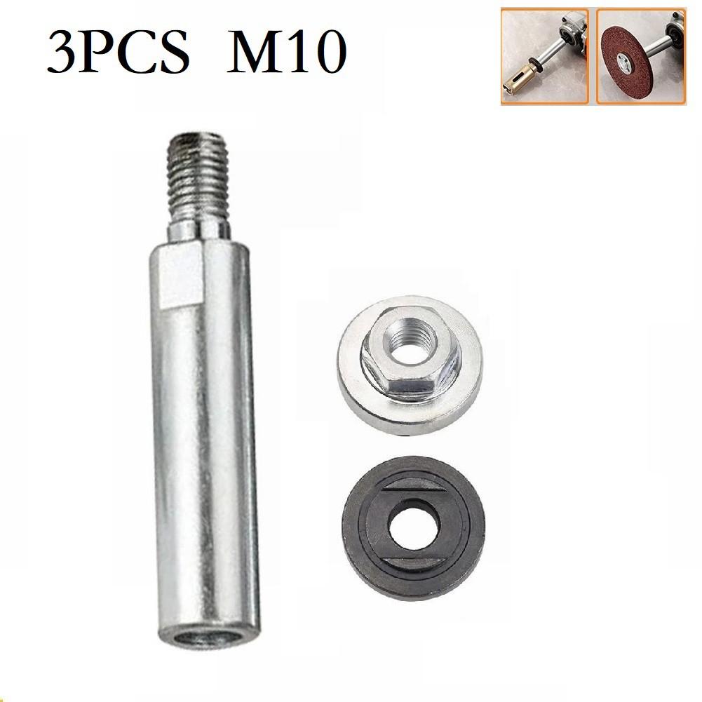 3pcs Angle Grinder Extension Connecting Rod 65mm M10 Thread Shaft Polisher Lock