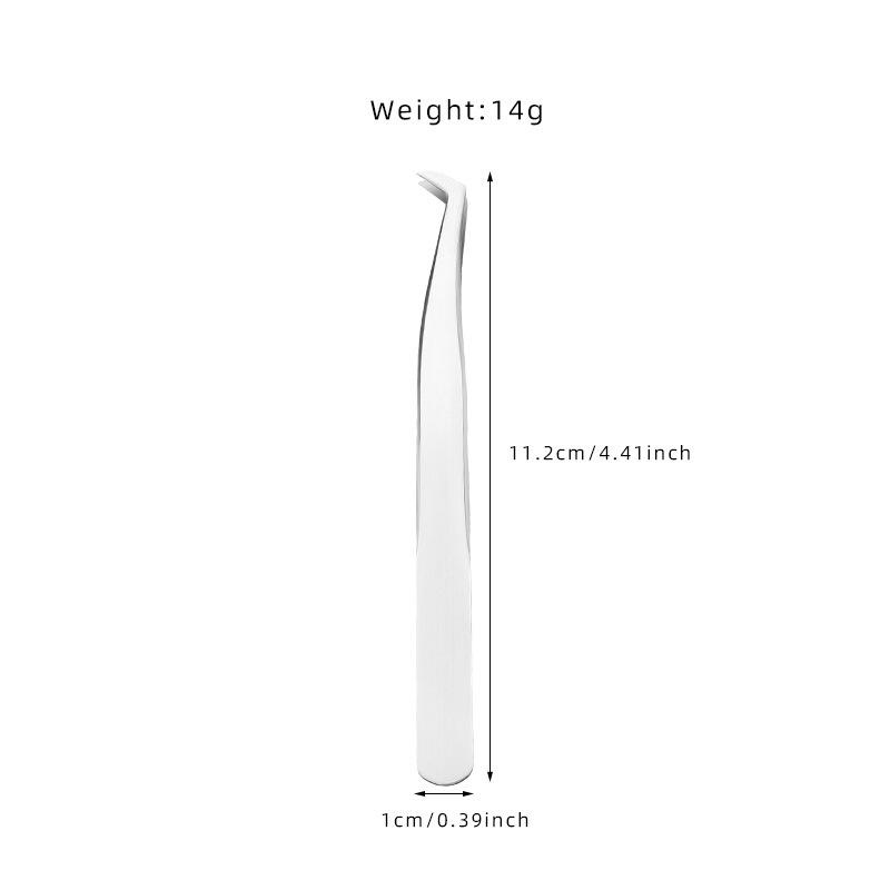 Gold Feather Eyelash Tweezers: Round Head for False Eyelashes, Long Gold Eagle Beak for Eyelash Artists.