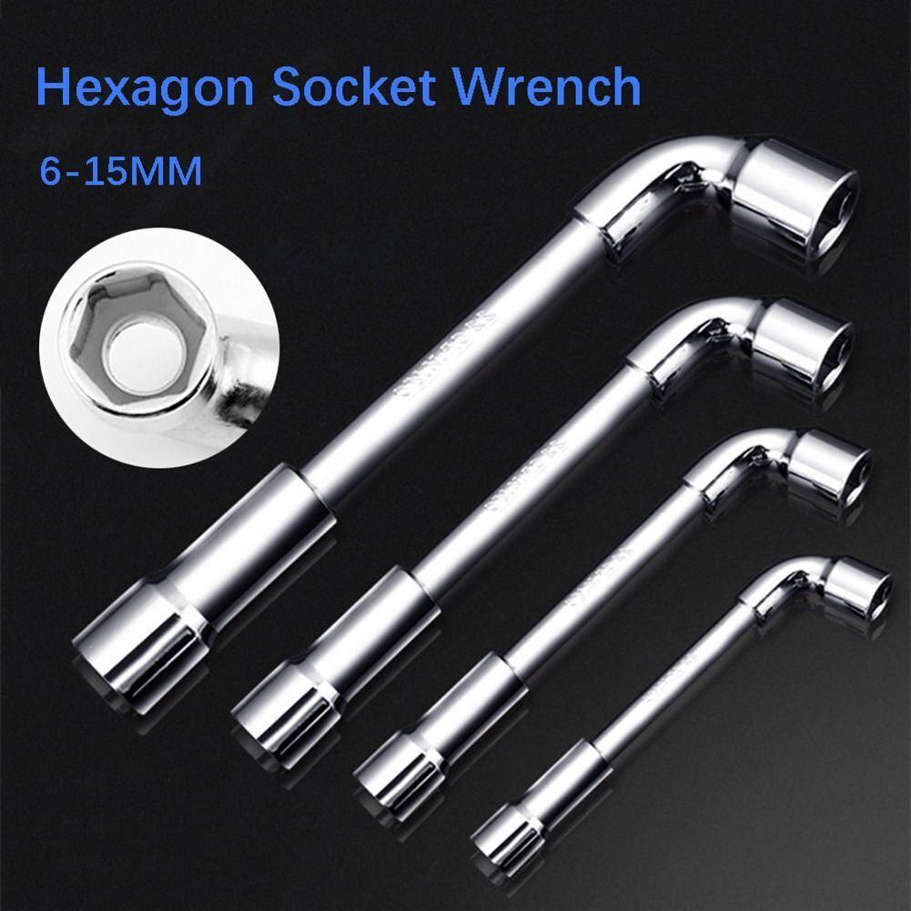 L Shaped Pipe Socket Wrench Car Repair Tool Hexagonal Spanner Perforated Elbow