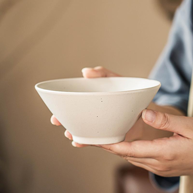 Hat Bowl Solid Color Ceramic Bowl Rice Bowl Household Small Bowl Round Bowl Noodle Bowl Salad Bowl Japanese Style Tableware