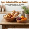 Wicker Storage Basket For Bread Vegetable Fruit Natural Look Organizer