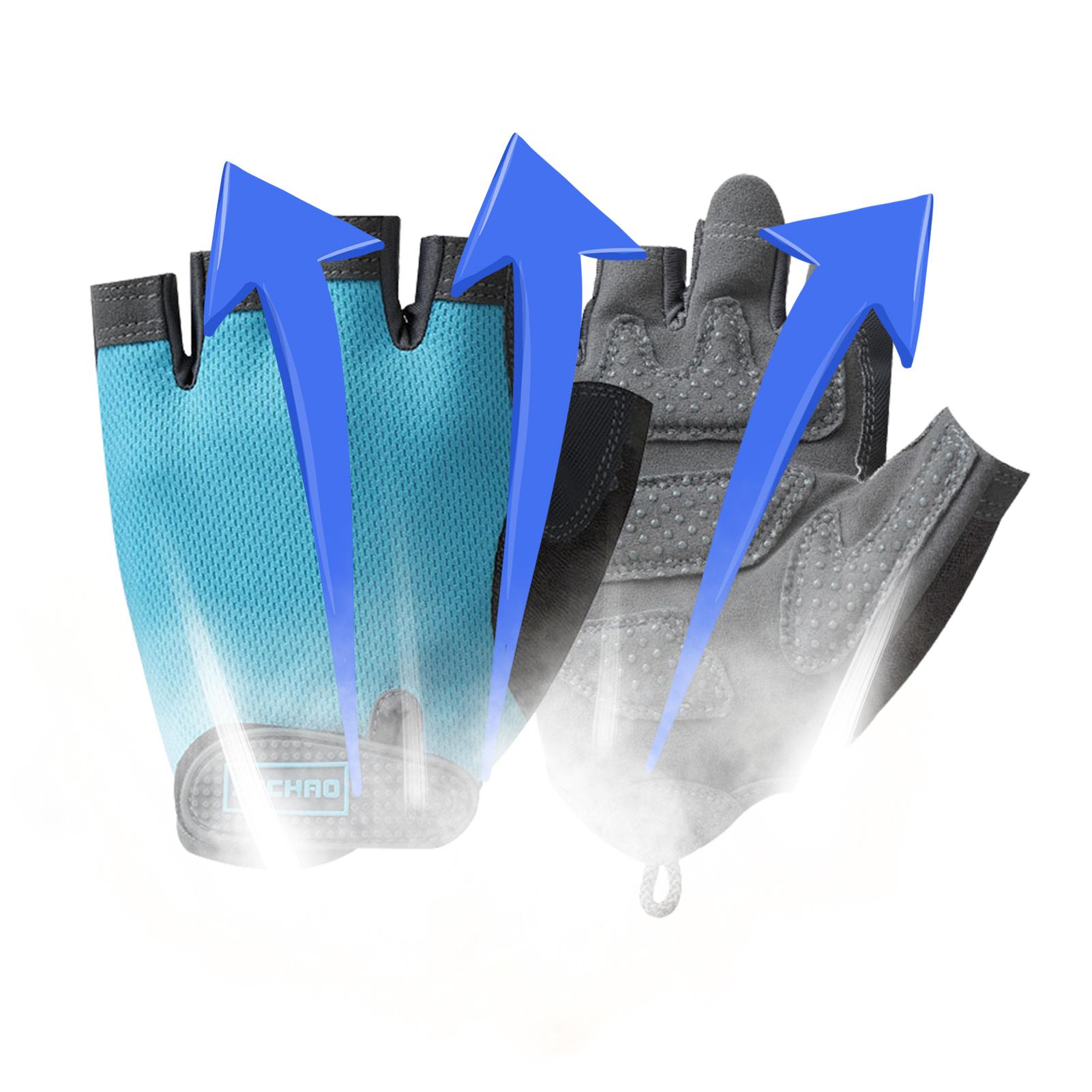 

Перчатки для езды на велосипеде, велосипедные перчатки без пальцев, перчатки с полупальцами для езды на велосипеде, регулируемые амортизирующие дышащие велосипедные перчатки без пальцев S