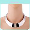 Metalowy naszyjnik typu choker w stylu retro z geometrycznym wzorem dla miłośników mody