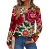 Women's Print Long Sleeve Shirts Elegant Casual Tops Trendy Shirts Tops