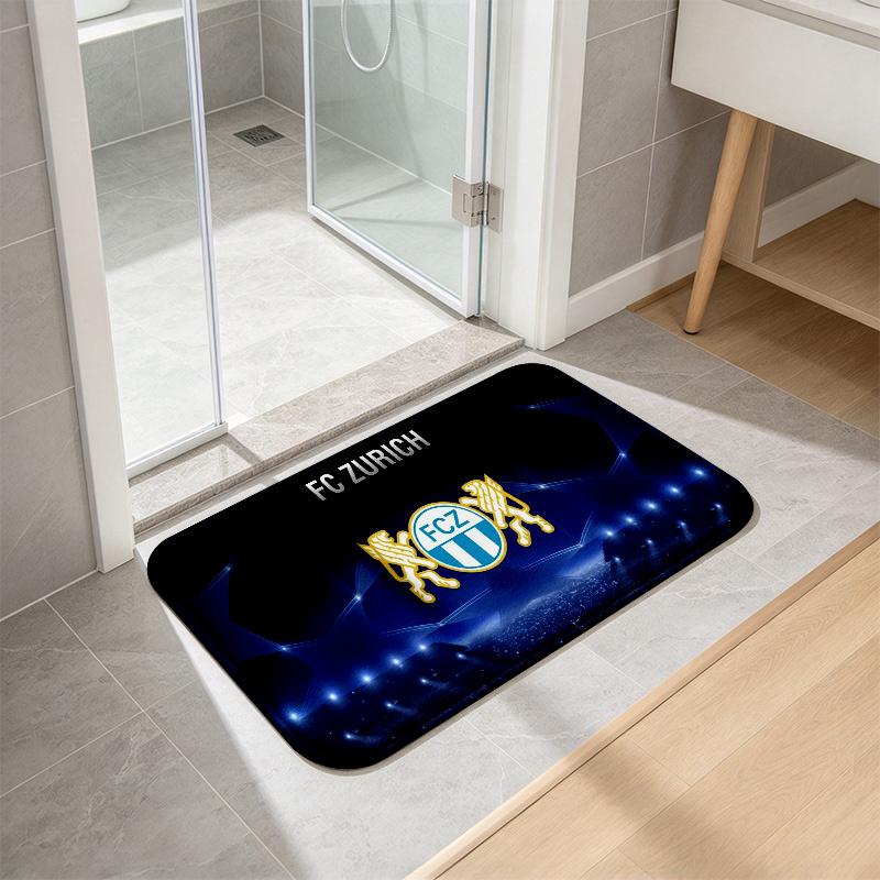 Fc Zrich Flannel Kitchen Mat Christmas Soft Area Rug Non Slip Floor Carpet Home Decoration