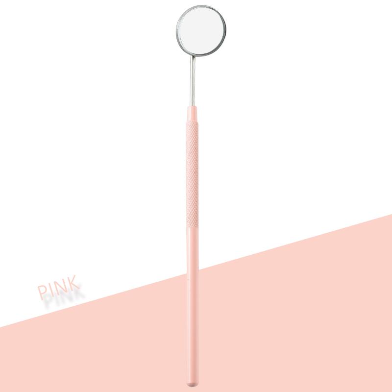 Multifunction Eyelash Mirror Stainless Steel Beauty Makeup Long Handle Mirror For Checking False Eyelash Extension Grafting Tool