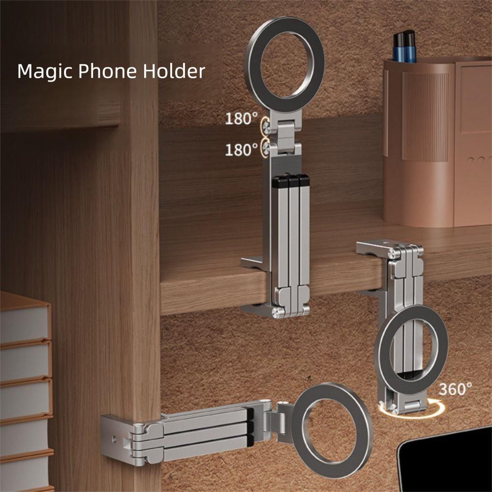 Strong Adsorption Phone Tripod Angle Adjustable Phone Handle Creative Magnetic Phone Holder  Vlog