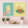 Sea Sun Coconut Tree Cocktail Summer Landscape Wall Art Canvas Painting Posters And Prints Pictures For Living Room Decoration
