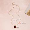 titanium steel square pendant necklace xl013