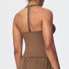 Skin-Friendly Slim Fit Yoga Tank with Strappy Back - Women's Fitness and Running Top