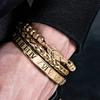 2026 Feather Bracelet European and American Reticulated Roman Numeral Bracelet Set
