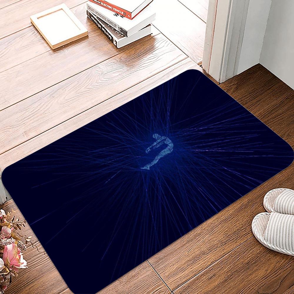 Spiritual Human Evolution Area Mat Consciousness Awakening Chakra Non-Slip Floor Rug for Meditation Room Welcome Mat Home Gift