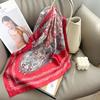 European and American classic cashew pattern silk scarf women's trend versatile scarf shawl imitation silk square scarf headscarf