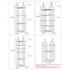 2/3/4/5 Tier Folding Closet Organization Shelves Multi-Purpose Checkered Clothes Rack For Home Bedroom