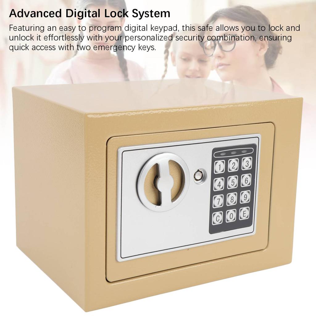 Home Safe All Steel Mini Anti Theft Digital Safe Box Deposit Box for Cash Jewelry
