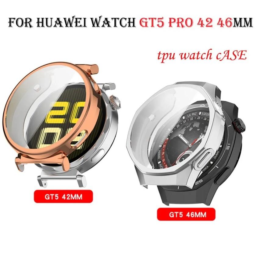 Pouzdro na hodinky Huawei Watch GT 5 / GT5 Pro 46 mm 42 mm 41 mm Full Cover Screen Protector Měkké ochranné pouzdro na nárazník Příslušenství