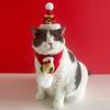 Verstellbarer Weihnachts-Haustier-Schal Weiches Gestricktes Katzen-Bandana Weiche Nikolaus-Strickschals Feiertagskostüm für Kleine Katzen Winterkleidung
