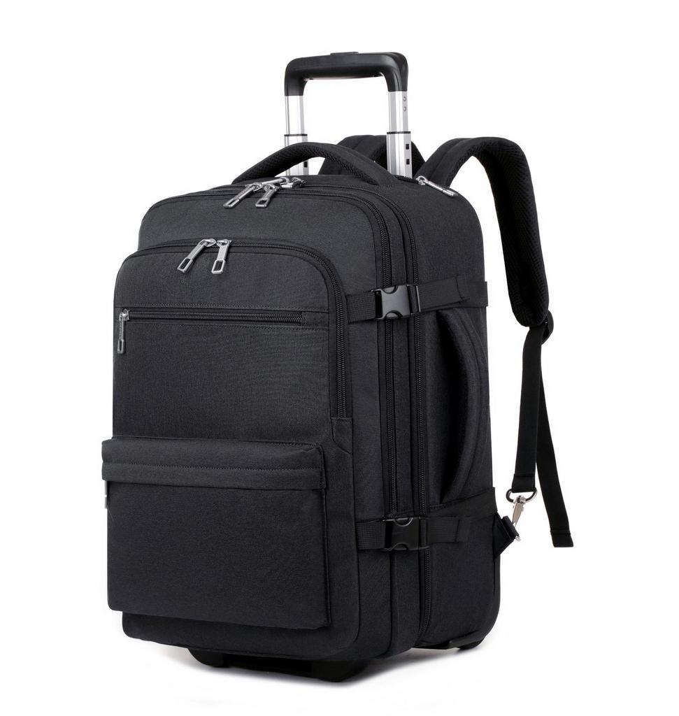 VIASTA Business Casual Rolling Backpack - Multi-Compartment, Large Capacity, Double Shoulder Design