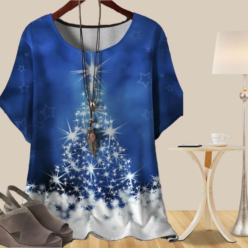 Women's Casual Loose Spring Shirt Women's Short Sleeve Purple Sunflower Retro Printed Tops