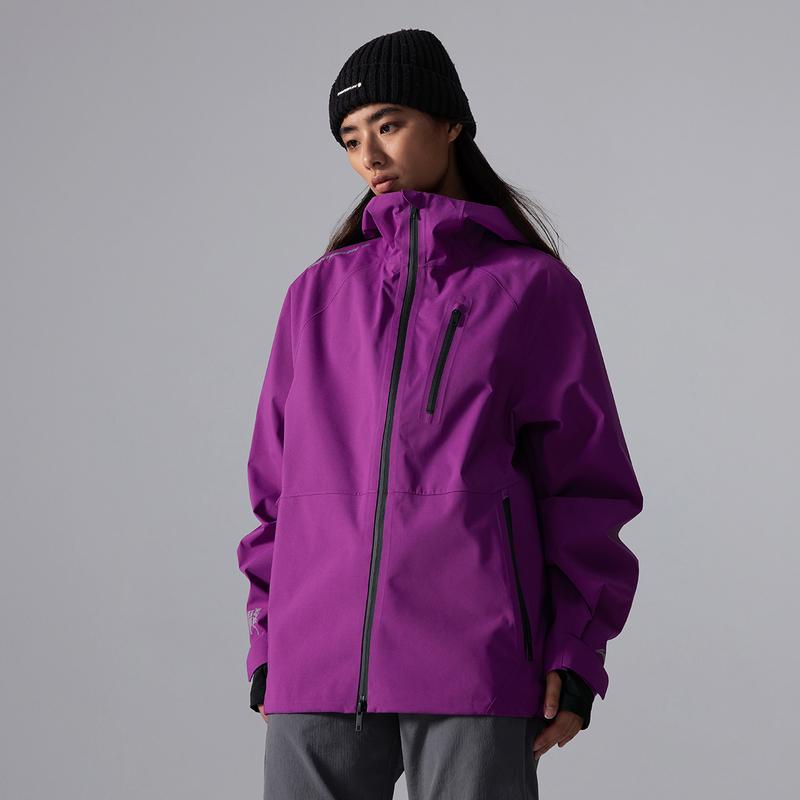 Li Ning CF Su Wan Long Jia Protection Series Waterproof Windproof Outdoor Hiking Hard Shell Jacket Unisex Jacket Space-Purple AEMU049-3