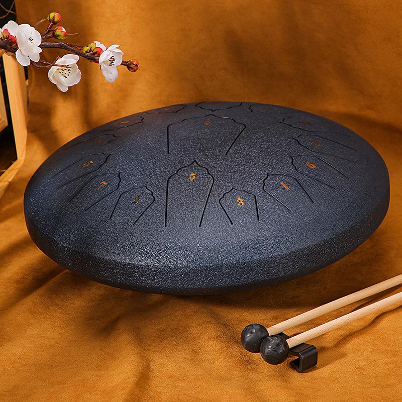 Ätherische Stahltongtrommel: 6-14 Zoll Sanskrit Handpan für Erwachsene & Anfänger