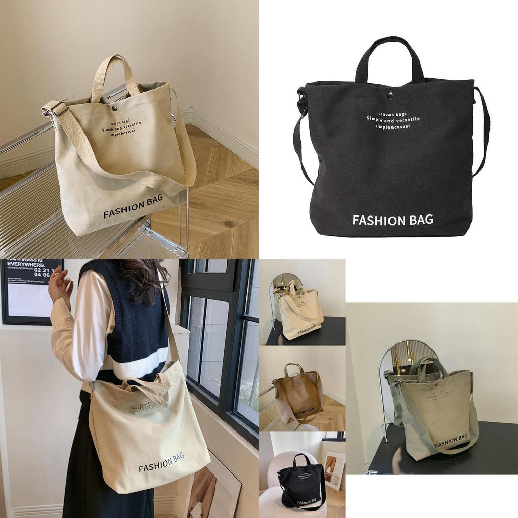 Large Capacity Stylish Canvas Shoulder Bag For Women Ideal For Autumn Commutes