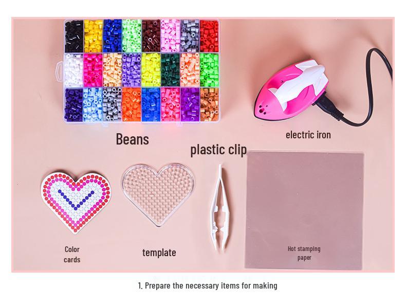 48-Color Perler & Hama Beads Set, 4800-Piece Educational 3D Puzzle Toy for Kids