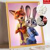Disney DIY Pearl Painting Zootopia Judy and Nick's Creativity Decorative Painting Creative Ornaments Friends Gifts Desktop Furnishings Home Decoration